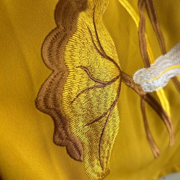 Golden Embroidered Women's Long Blouse L - Picture 13 of 16